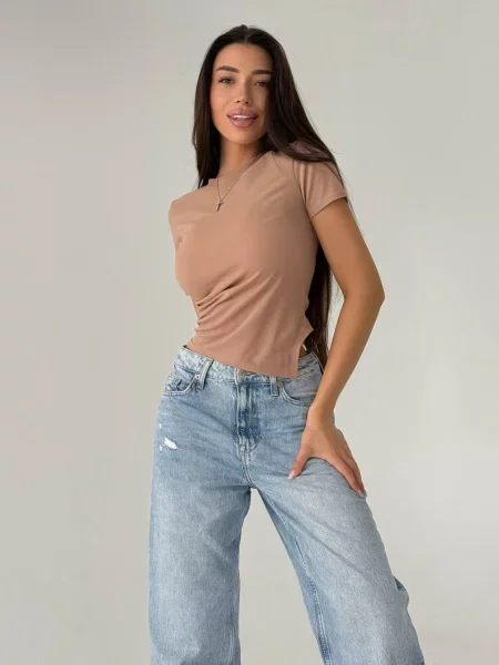 Футболка Uaclothes світло-коричневий коричнева