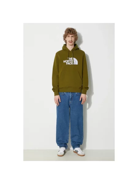 The North Face bluza M Drew Peak Pullover Hoodie z kapturem z aplikacją zielony