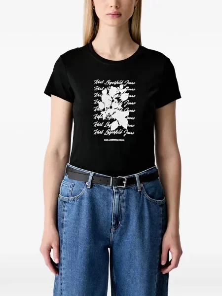 Tricou Karl Lagerfeld cu imagine negru