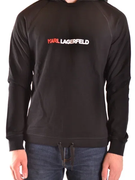 Суичър с качулка Karl Lagerfeld с качулка черно