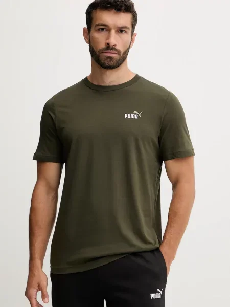 Тениска Puma тюркоазено с апликация зелено