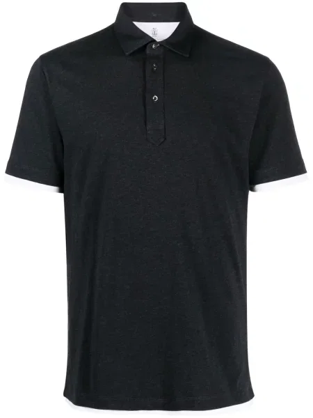 Tricou polo Brunello Cucinelli negru
