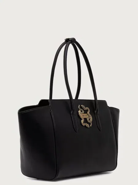 Just Cavalli kabelka typu shopper dámska z imitácie kože čierna