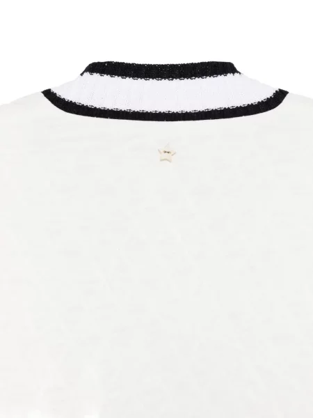 Geacă Lorena Antoniazzi cu decolteu în V matlasată alb
