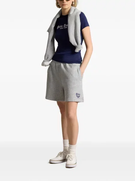 Велурени бягане с яка чорапи Polo Ralph Lauren синьо