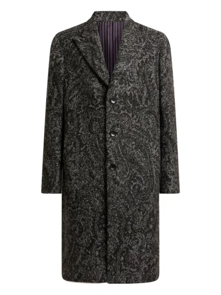 Palton Etro din jacard gri