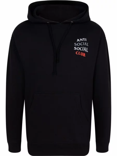 Ρετρό hoodie Anti Social Social Club μαύρο