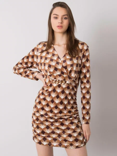 Rochie Fashionhunters de costum maro