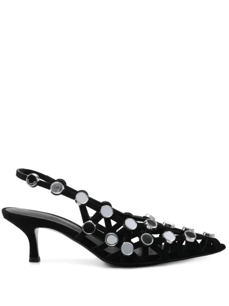 Pantofi cu toc The Attico slingback negru