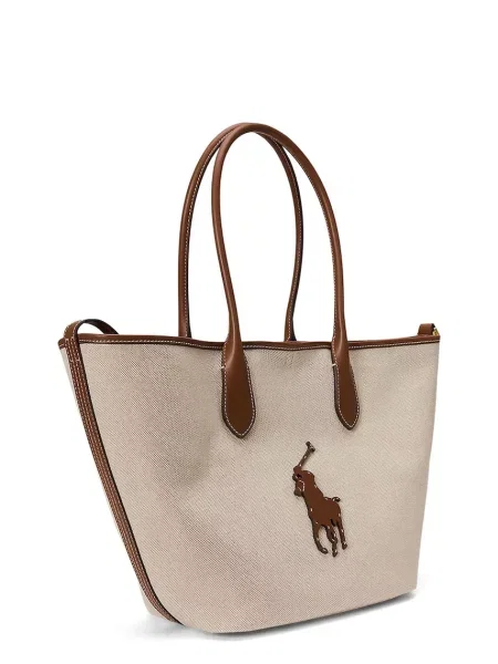 Geantă shopper Polo Ralph Lauren bej