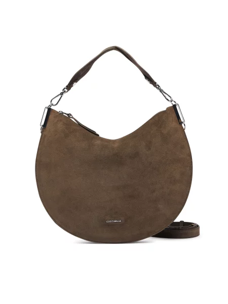 Ročna torba Coccinelle QKG Coccinellesunup Suede E1 QKG 13 01 01 Khaki zelena