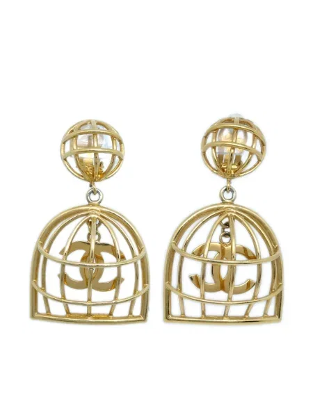 Náušnice Chanel Pre-owned zlaté