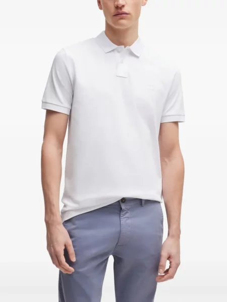 Polo Boss με απλικέ λευκό
