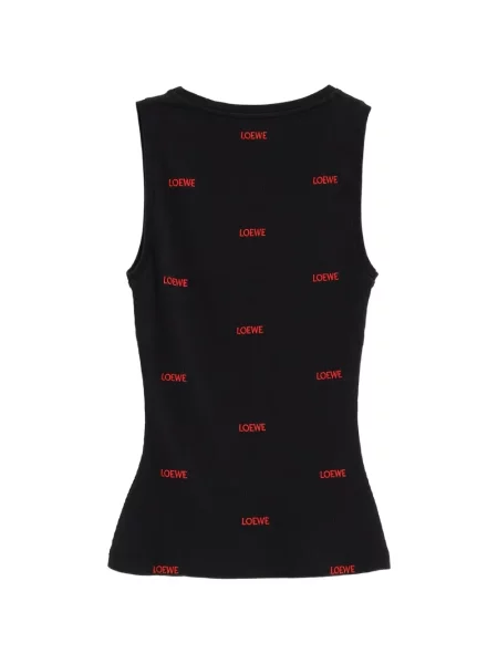 Top Loewe cu broderie tricotate negru