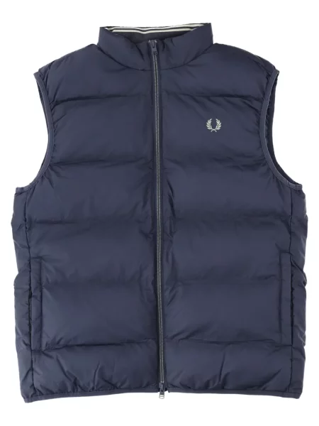 Matlasat vestă Fred Perry cu broderie albastru