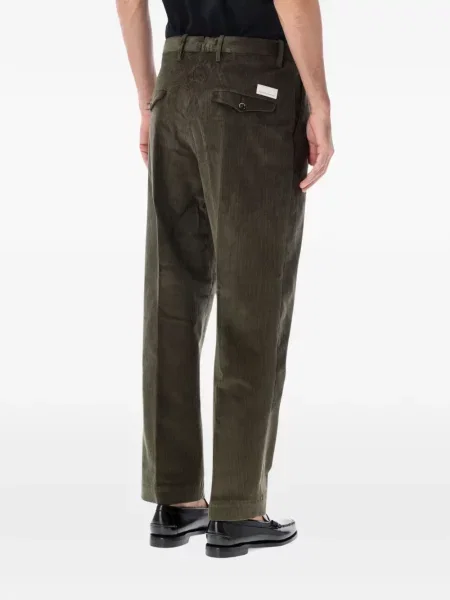 Pantaloni chino Nine In The Morning de catifea cord verde