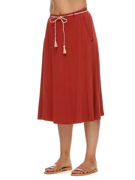 Ragwear Fustă Reikko bordeaux roșu