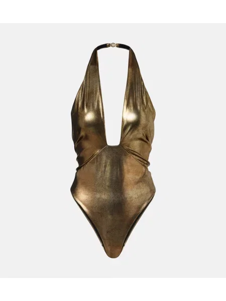 Body Roberto Cavalli cu gât halter auriu