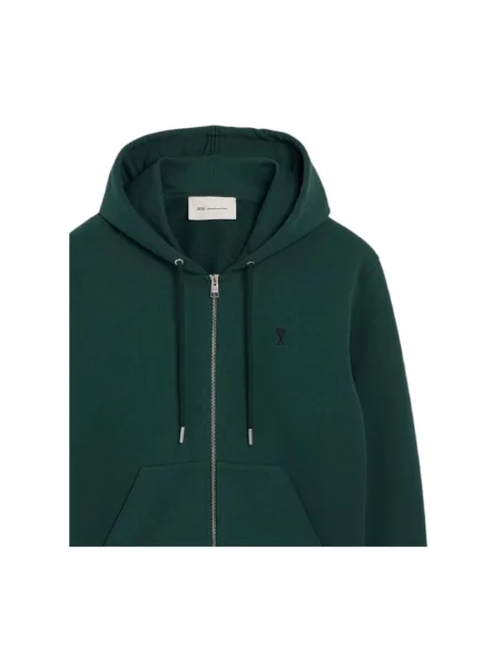 Bluza z kapturem Ami Paris z kapturem zielona