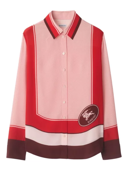 Cămașă Burberry de mătase roz