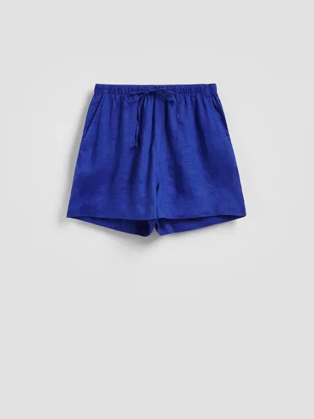 Reserved Лляні шорти гіацинтовий 