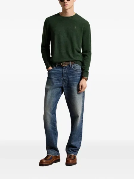 Gulerat șosete Polo Ralph Lauren de lână cu dungi negru