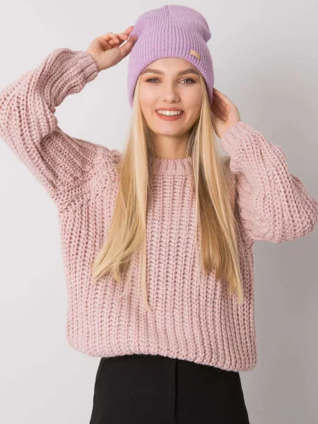 Kapa s šiltom Fashionhunters vijolična