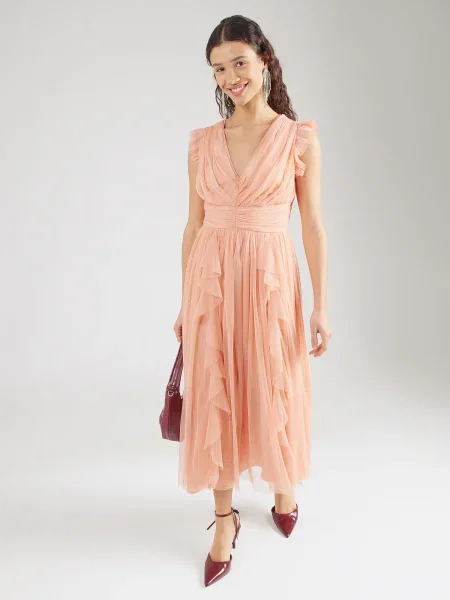 Maya Deluxe Rochie de seară piersică portocaliu