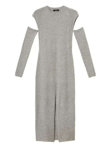 Rochie midi Twinset până la genunchi de costum gri