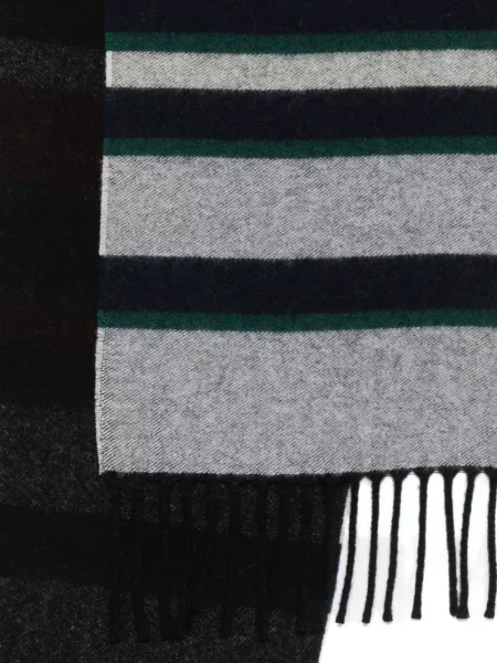 Fular Paul Smith cu franjuri cu dungi albastru