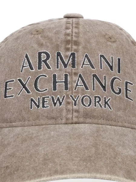 Șapcă Armani Exchange cu autograf maro