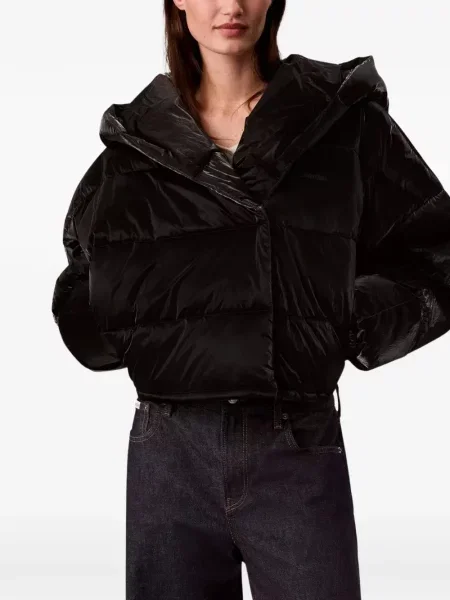 Bunda Calvin Klein s kapucí černá