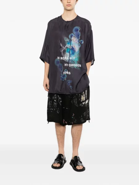 Pantaloni scurți Yohji Yamamoto negru