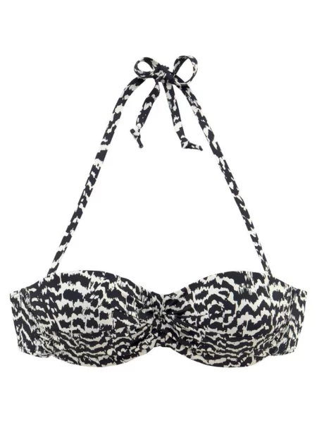 LASCANA Bikini zgornji del Clara bež črna