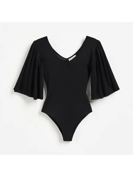Reserved Viszkóztartalmú body fekete