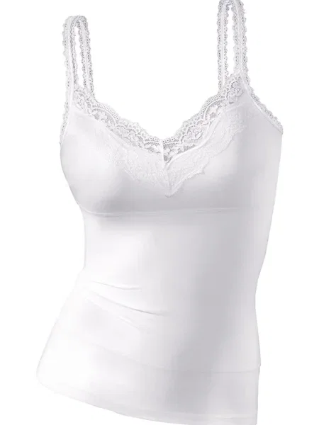 LASCANA Top modelator alb