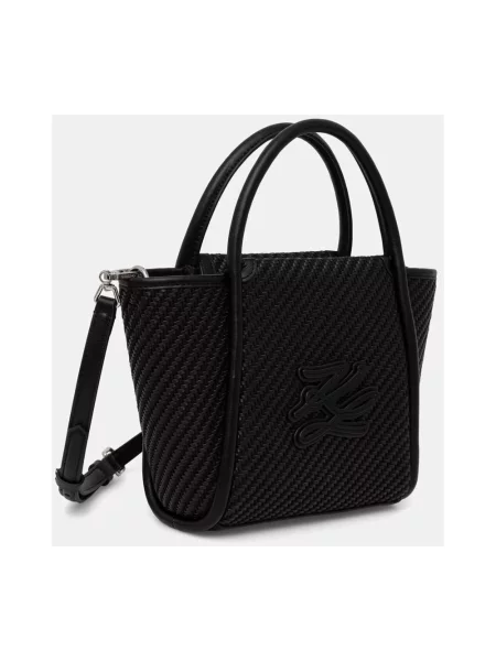 Karl Lagerfeld torebka crossbody pleciona K/AUTOGRAPH czarna