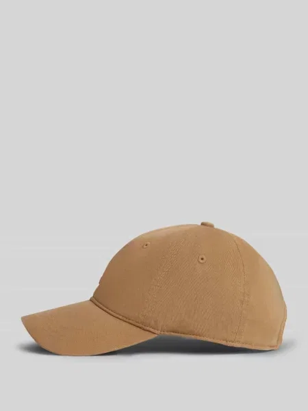 Czapka z daszkiem z czystej bawełny Tommy Hilfiger brązowa