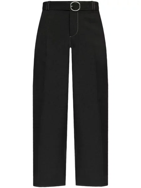 Cu centură pantaloni Jil Sander negru