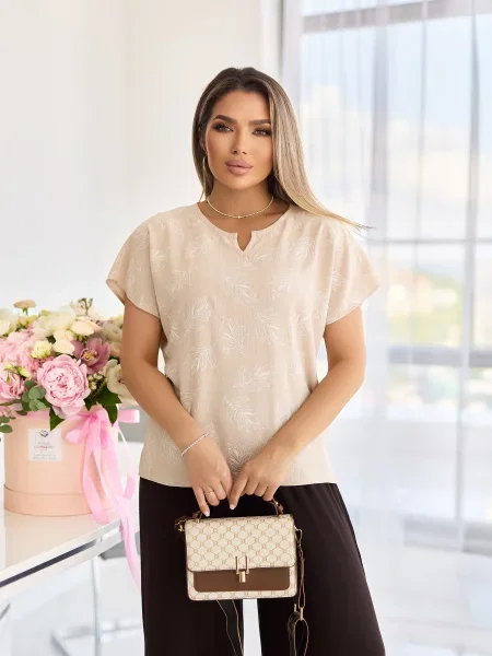 Блуза INNOE віскоза/поліестер бежевий