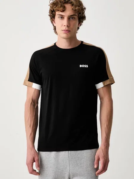 BOSS pyžamové tričko pánske s bavlnou Balance T-Shirt čierna