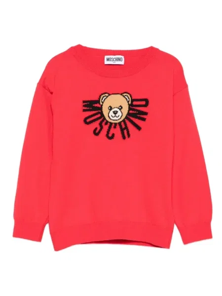 Sweter dziecięcy Moschino czerwony