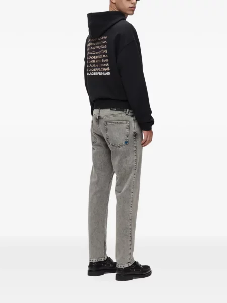 Siaurėjantys siaurėjantys džinsai Karl Lagerfeld Jeans pilka