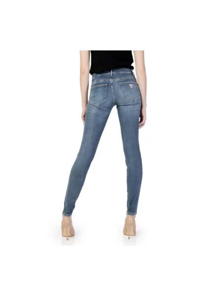 Skinny jeansy skinny Guess klasyczne niebieskie