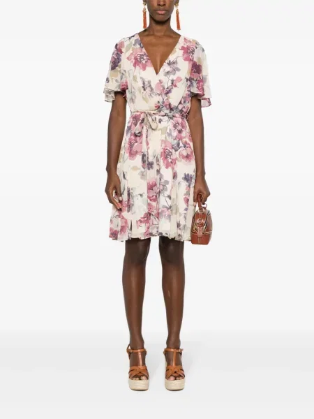 Gėlėtas raštuotas apvyniojami suknele Lauren Ralph Lauren