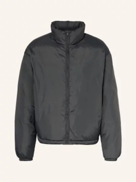 Essentials Fear Of God Oversizedová Péřová Bunda tmavě šedá