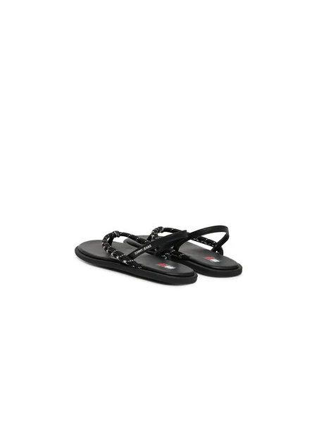 Szandál Tommy Jeans Tjw Casual Rope Sandal fekete