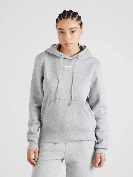 Nike Sportswear Mikina PHNX FLC tmavosivá / biela sivá