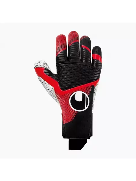 Rękawice bramkarskie uhlsport Powerline Supergrip+ Reflex czarne/czerwone/białe białe