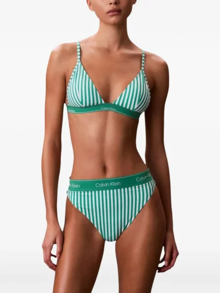 Top Calvin Klein Jeans cu dungi verde